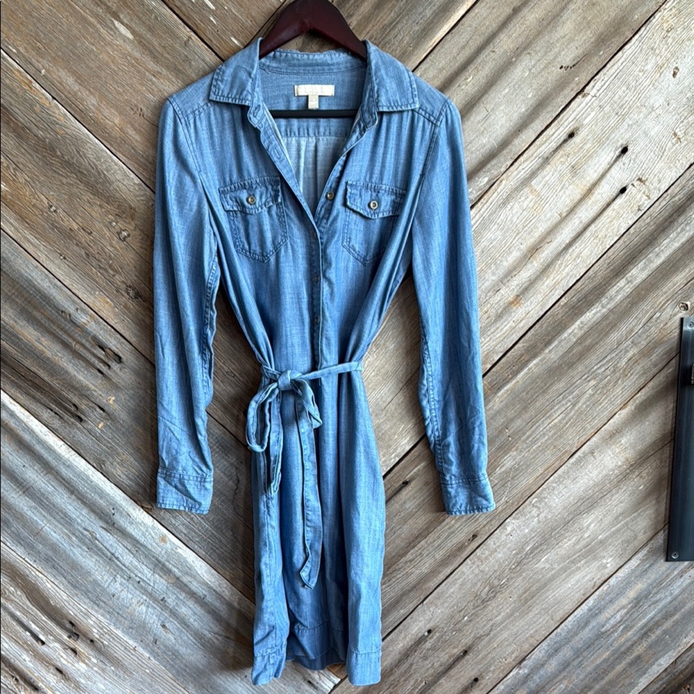 Blue Denim Shirt Dress - Banana Republic